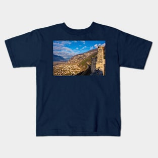 View from Beseno Castle in Trentino, Italy Kids T-Shirt